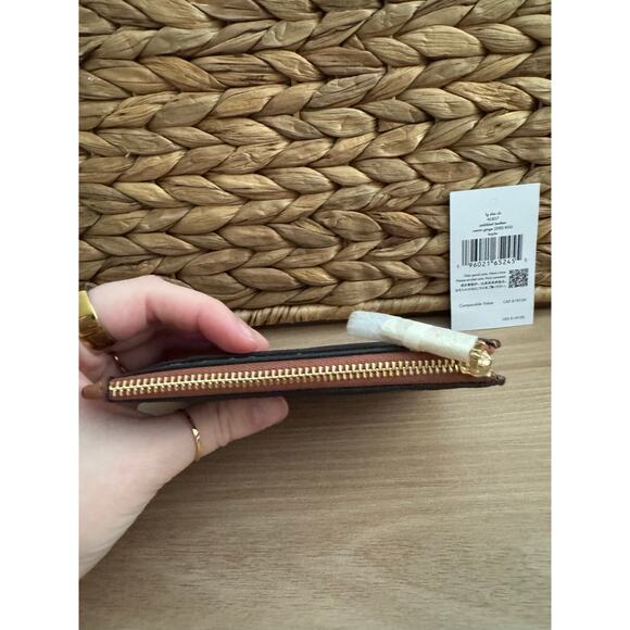 NWT! Kate Spade Kayla Large Slim Cardholder in Warm Gingerbread - Picture 8 of 14